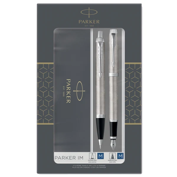 Gift Set Parker IM – Stilografica + Penna a Sfera Stainless Steel