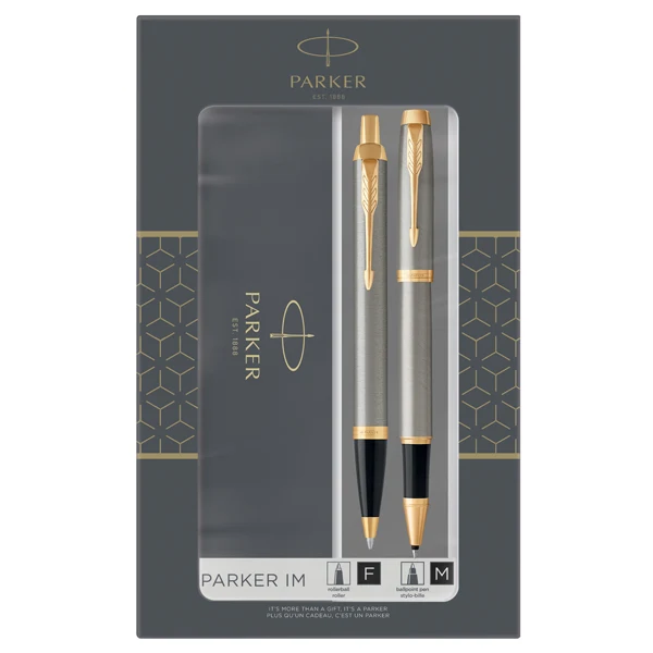 Gift Set Parker IM – Penna a Sfera + Roller Brushed Metal GT