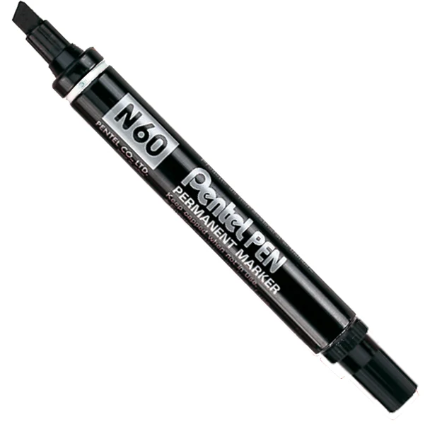 Marcatore Indelebile N60 Punta a Scalpello Tratto Modulabile Resistente ad Acqua | Pentel
