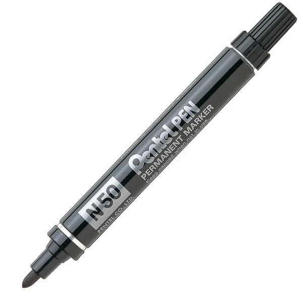 Marcatore Indelebile N50 Punta Tonda 3,18 mm Fusto Metallo Multi-Superficie – Pentel
