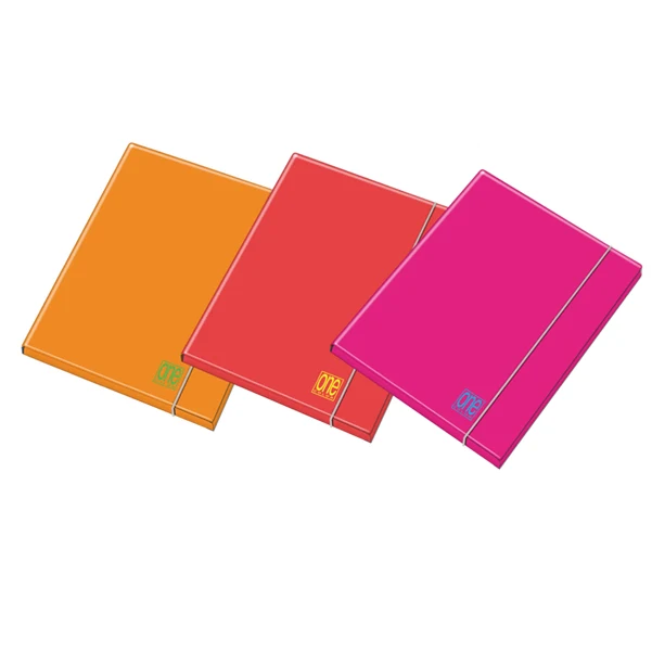 Cartelline One Color A4 3 Lembi con Elastico Colori Fluo Dorso 12 mm Conf. 6 pz - Blasetti