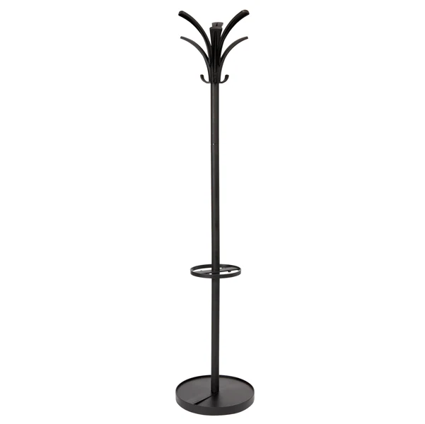 Appendiabiti PmBrio Nero 6 Posti con Portaombrelli Acciaio ABS - Alba
