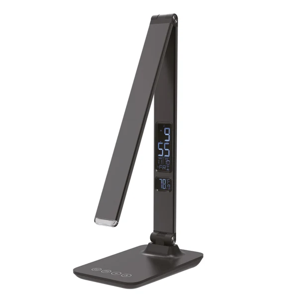 Lampada LedViva da Tavolo LED 10W Display LCD USB Grigio Antracite – Alba