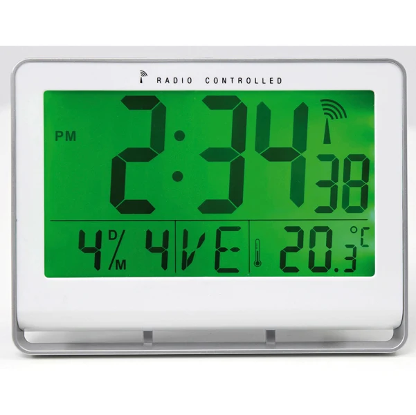 Orologio Digitale LCD Radio Controllato con Sveglia - Alba