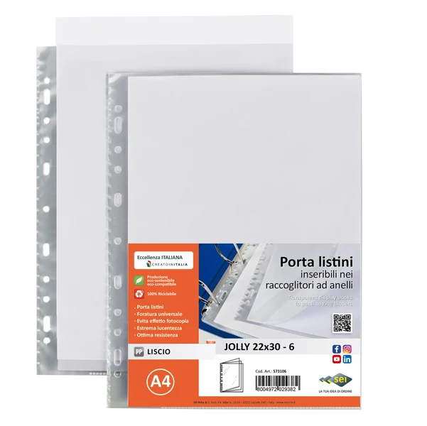 Portalistino Forato A4 PPL – Jolly | Sei Rota
