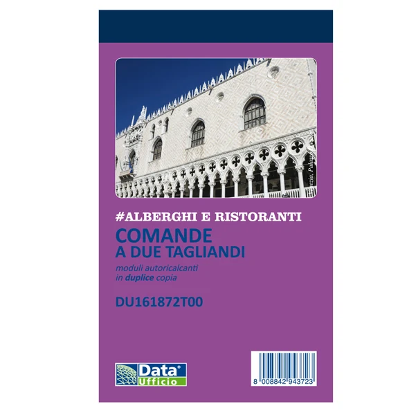 Blocco Comande 2 Tagliandi 25/25 – CF. 10 Blocchi, 16,8x10 cm - Data Ufficio