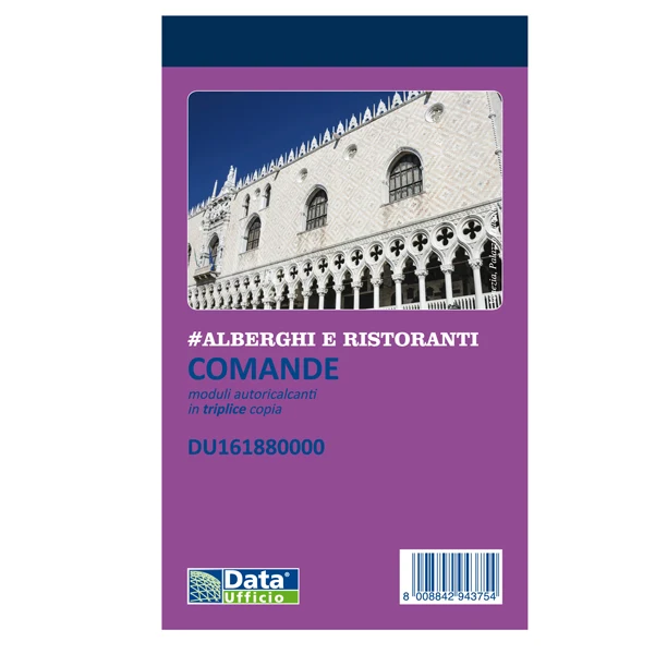 Blocco Comande 3 Copie 25/25/25 – CF. 5 Blocchi, 16,8x10 cm - Data Ufficio