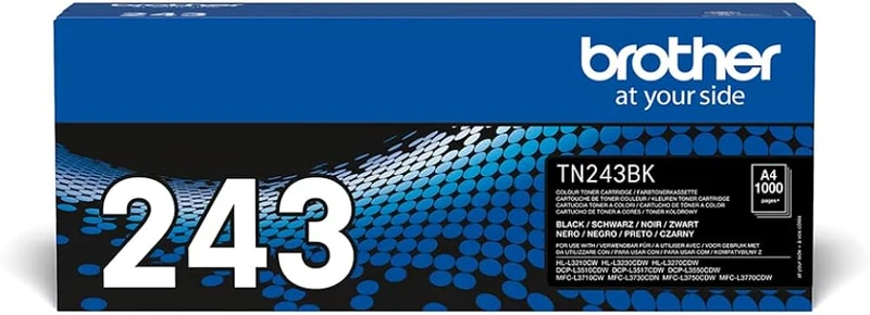 Toner Originale Brother Serie TN243 – Nero (TN243BK), Ciano (TN243C), Magenta (TN243M), Giallo (TN243Y)