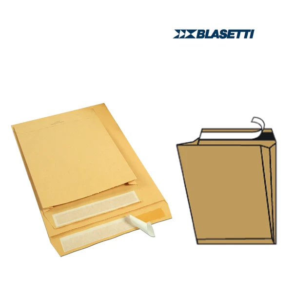 Buste Sacco Strip Avana con Soffietto 4 cm Vari Formati Conf. 10 pz - Blasetti