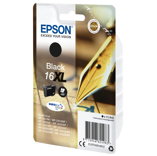 Cartuccia Originale Epson Serie 16XL “Stilogràfica” Alta Capacità – Nero (T1631), Ciano (T1632), Magenta (T1633), Giallo (T1634)