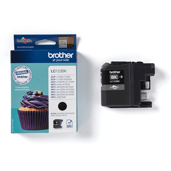 Cartuccia Originale Brother Serie LC123 – Nero (LC123BK), Ciano (LC123C), Magenta (LC123M), Giallo (LC123Y)