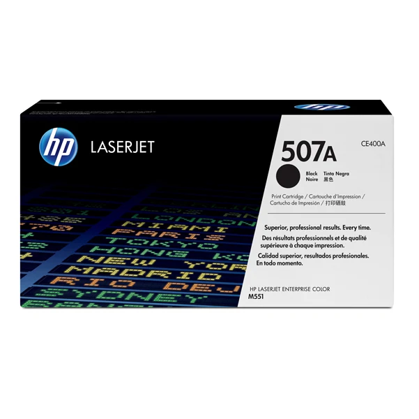 Toner Originale HP Serie 507A – Nero (CE400A), Ciano (CE401A), Giallo (CE402A), Magenta (CE403A)