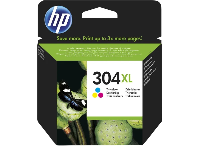 HP 304XL Tri-Colour Original High Capacity Ink Cartridge