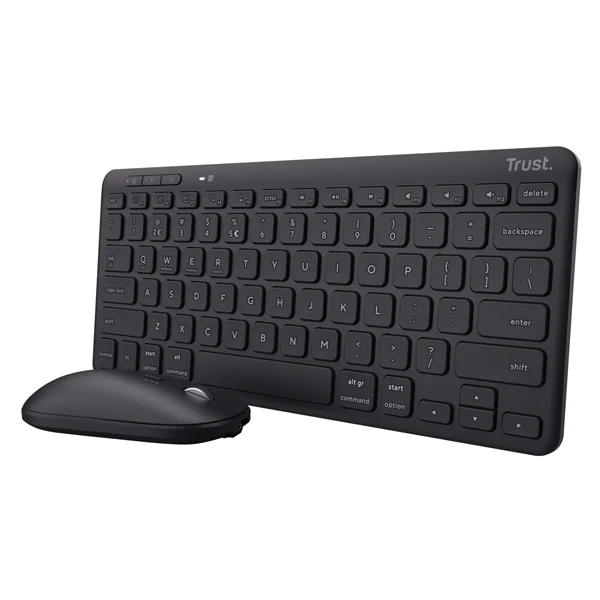 Set Tastiera e Mouse Wireless Lyra – Multi-Dispositivo, Silenzioso, 85% Riciclato, Autonomia 6 Mesi - Trust