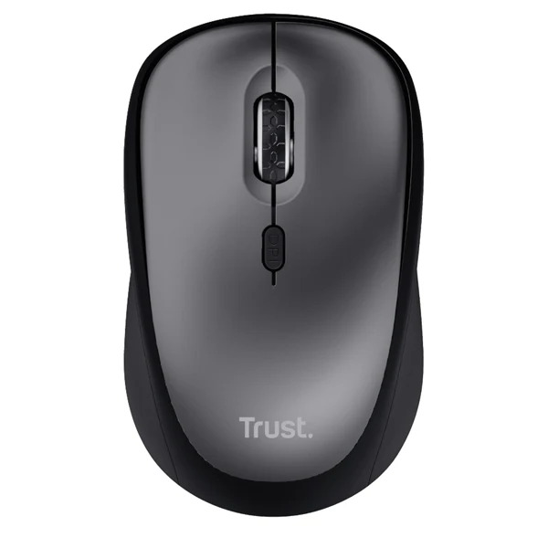 Mouse Wireless Silenzioso Yvi+ – 83% Riciclato, Autonomia 12 Mesi, Compatto, Nero - Trust