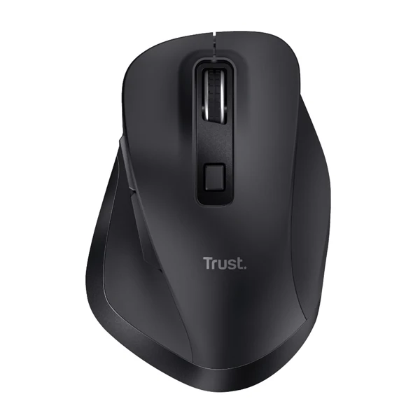 Mouse Fyda Nero – Wireless Ricaricabile e con Filo, 6 Tasti, 60% Plastica Riciclata, 2 Varianti - Trust
