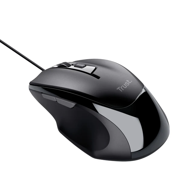 Mouse Ottico con Filo Voca – Ergonomico, DPI 800-2400, 6 Tasti, Cavo 160 cm - Trust