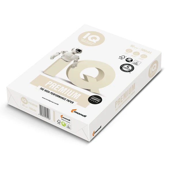 Carta A4 bianca per stampante IQ Premium Grammature da 90 a 250 g/m², ColorLok, FSC