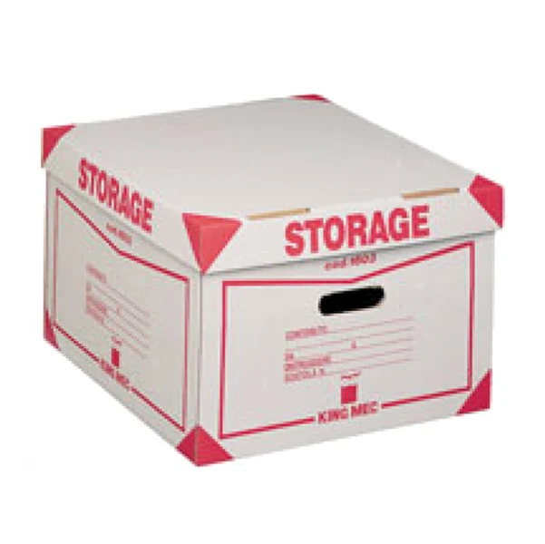 Scatola Archivio King Mec Storage con Coperchio – Fori di Presa, 2 Misure