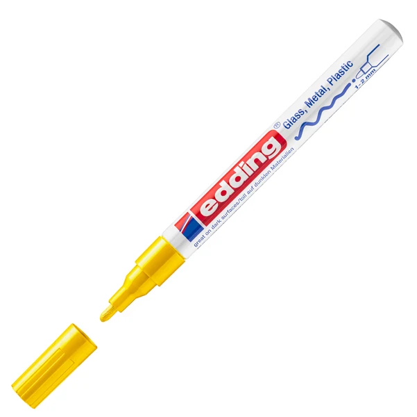 Marcatore 751 a Vernice Giallo – Punta 1-2 mm | Edding