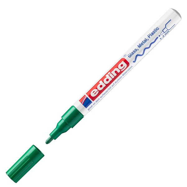 Marcatore 751 a Vernice Verde – Punta 1-2 mm | Edding