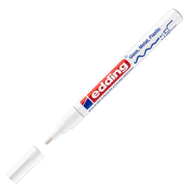 Marcatore 751 a Vernice Bianco – Punta 1-2 mm | Edding
