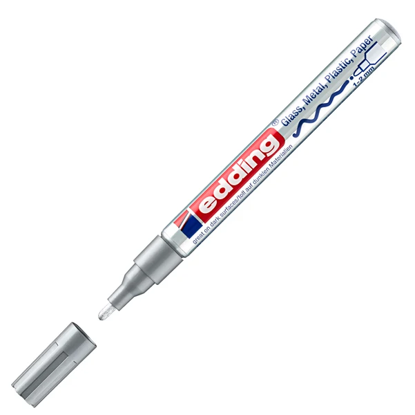 Marcatore 751 a Vernice Argento – Punta 1-2 mm | Edding