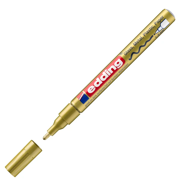 Marcatore 751 a Vernice Oro – Punta 1-2 mm | Edding