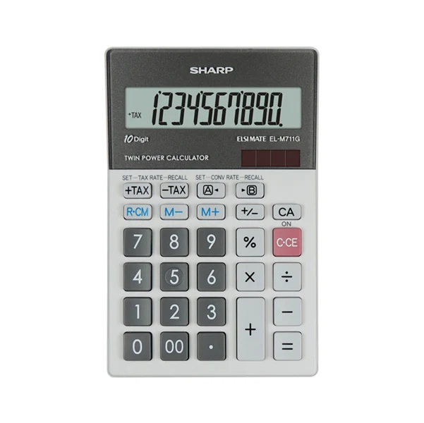 Calcolatrice da Tavolo EL-M711GGY Robusta e Affidabile Grigio - Sharp