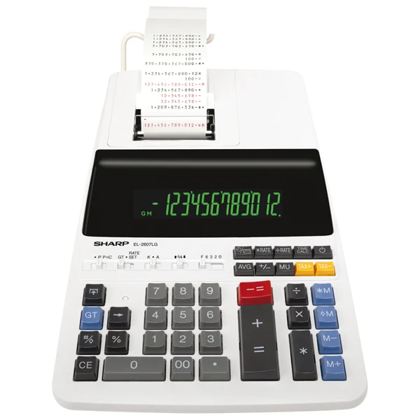 Calcolatrice Scrivente Sharp EL-2607LG – Novità 2026 | 12 Cifre - Sharp