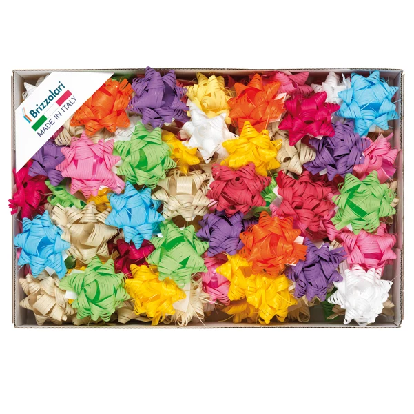Coccarde Rafia Sintetica, Diam. 14, Colori Assortiti, Cf. 100 Pz. | Brizzolari