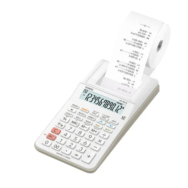 Calcolatrice Scrivente HR-8RCE Bianca 12 Cifre - Casio