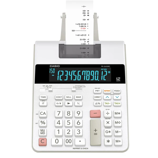 Calcolatrice Scrivente FR-2650RC 12 Cifre Cavo Incluso - Casio