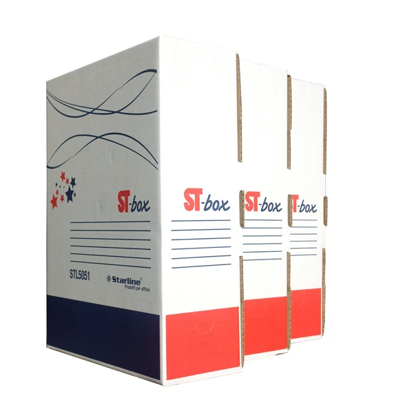 Scatola Archivio ST-box Componibile Cartone Riciclato Bianco 3 Posizioni Conf. 25 pz 2 Formati | Starline