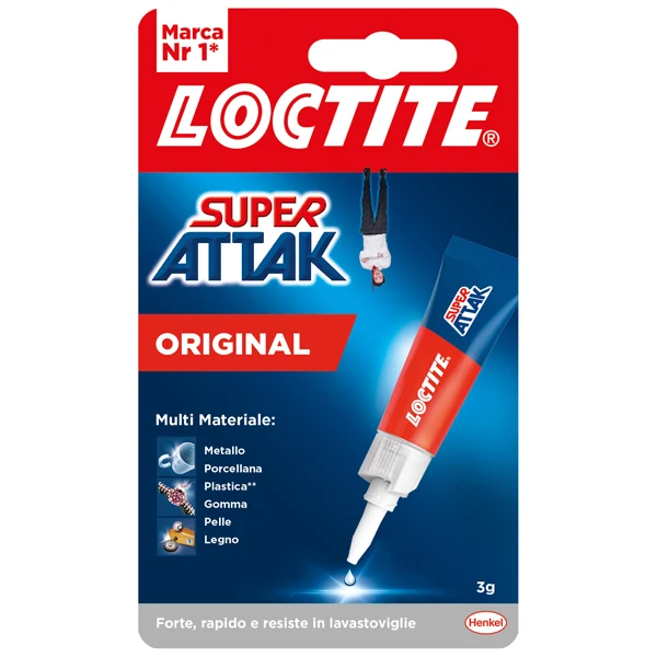 colla super attak original - 3 gr - trasparente - Loctite