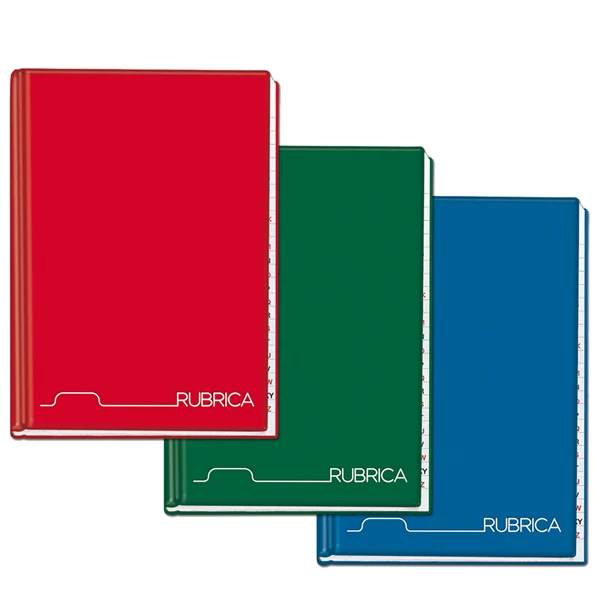 Rubrica Copertina Cartonata Rivestimento Similpelle Pagine Rilegate a Filo Carta 70 gr - Blasetti