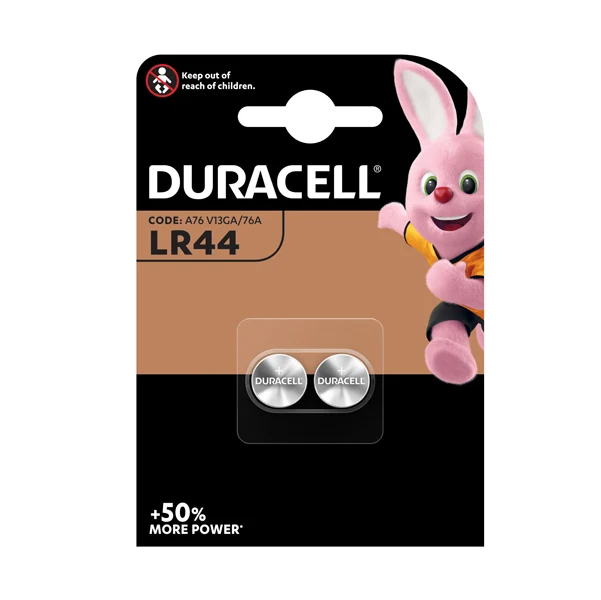 Pile Alcaline 1,5V LR44 (A76/AG13) – Blister 2 Pz. | Duracell