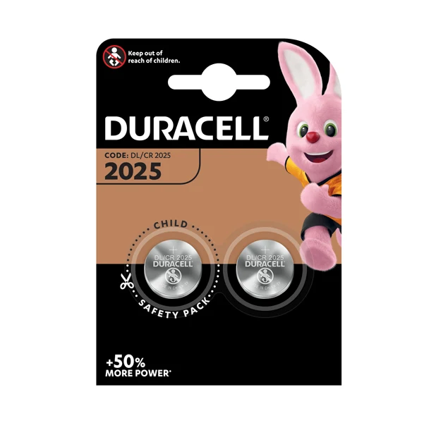 Pile Litio 3V CR2025 – Blister 2 Pz. | Duracell