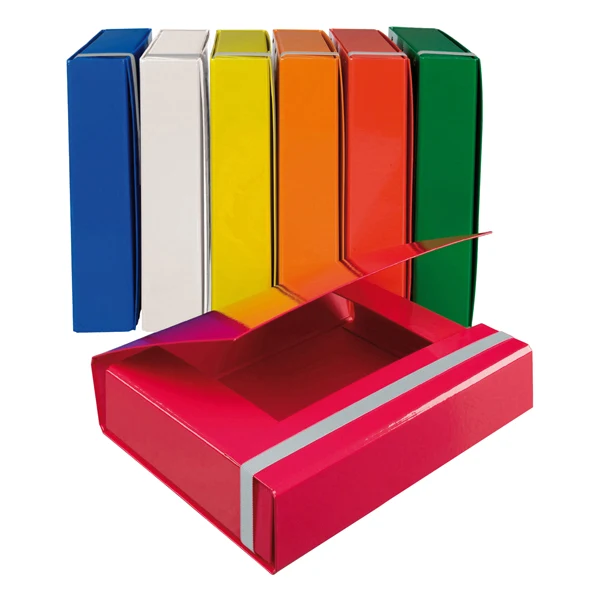 Cartella 3 Lembi con Elastico Dorso 7 cm Cartone Plastificato 25x34,5 cm 5 Colori | Starline