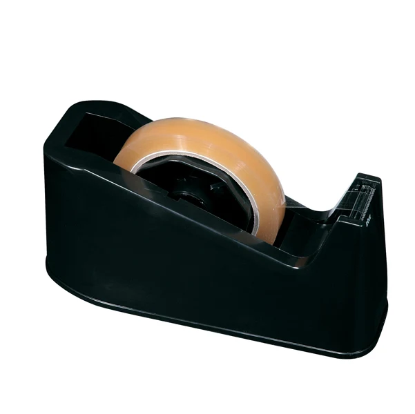 Dispenser da Tavolo per Nastro Adesivo Nero Plastica Antiurto Diam. 33 e 66 m | Lebez