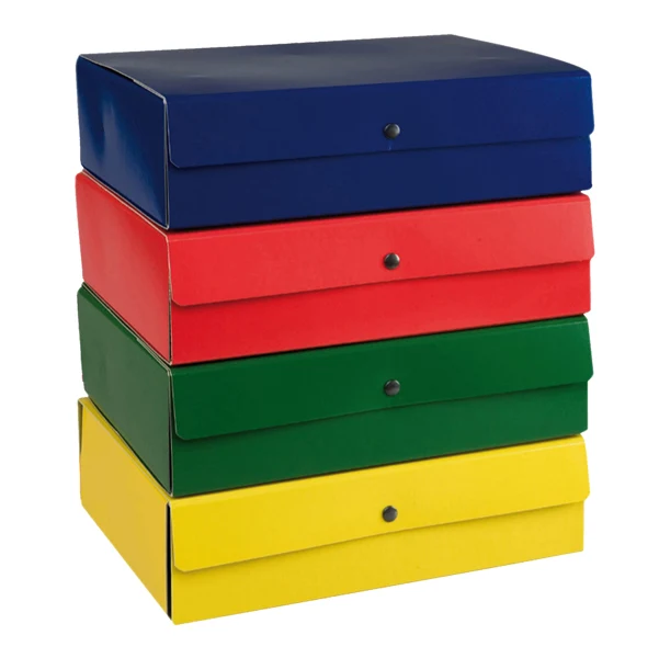 Scatola Porta Progetto Chiusura Bottone 25x35 cm Conf. 5 pz Vari Dorsi e Colori | Starline