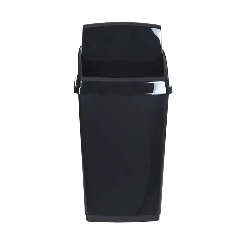 2Work Swing Top Bin 30 Litre Capacity Black 2W810011