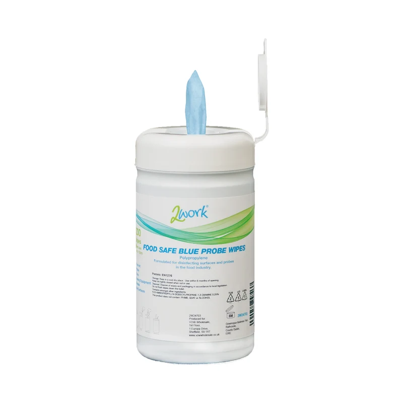 2Work Probe Wipes Antibacterial 120x130mm Tub (Pack of 200) 2W24703