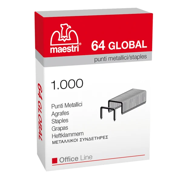 Punti cucitrice standard Global 64 - 6/4 - Conf. 10.000 pz | Romeo Maestri