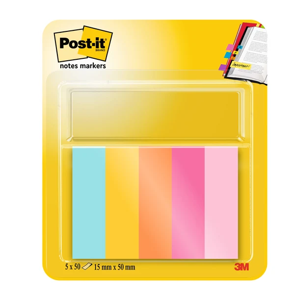 Segnapagina Carta 670-5JA-EU – 250 Pezzi in 5 Colori - 3M