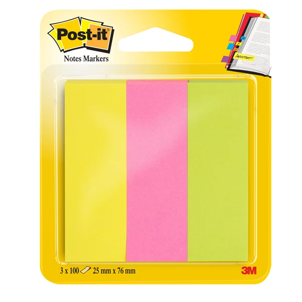 Segnapagina Carta 671-3 Neon – 300 Pezzi in 3 Colori