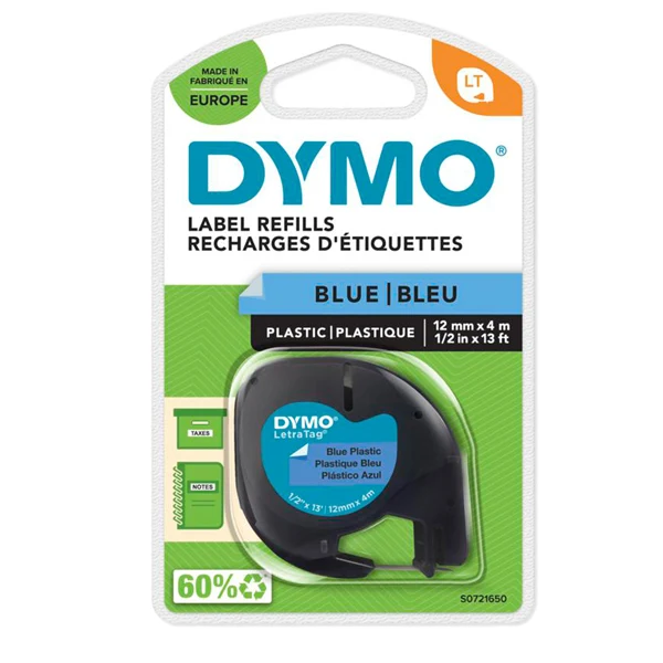 Nastro LetraTag 12mm 6 Varianti Carta e Plastica per Etichettatrice LT-100H – DYMO
