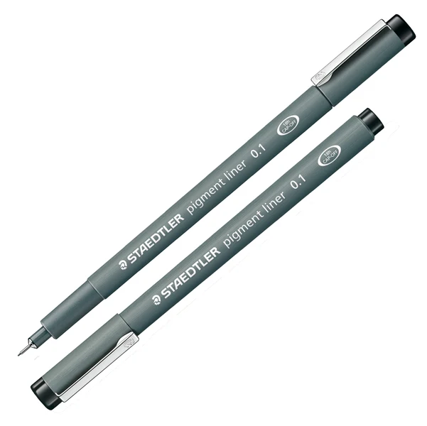 Pennarello Pigment Liner 308 Punta Sintetica Calibrata 13 Spessori da 0,05 mm a 2,0 mm – Staedtler