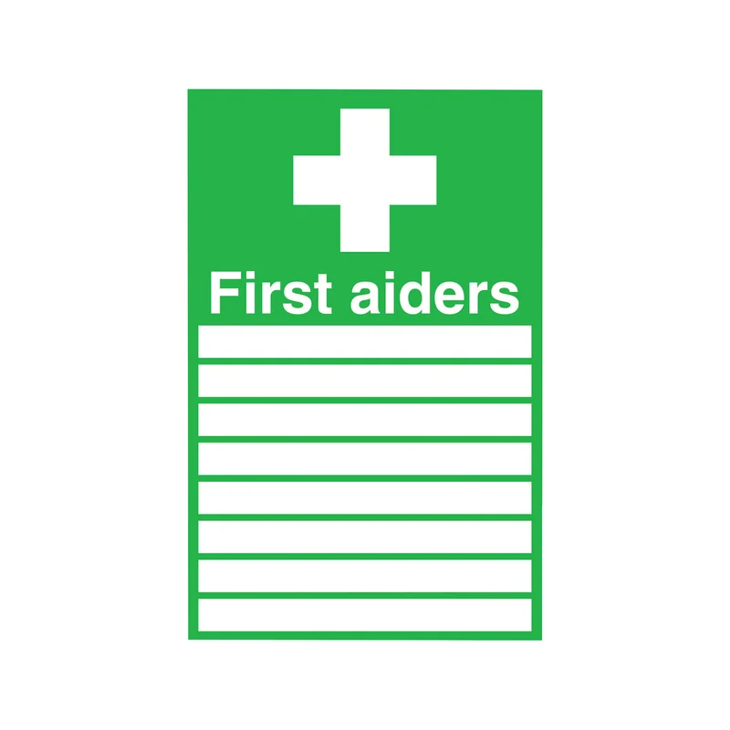 Safety Sign First Aiders 300x200mm PVC FA01926R