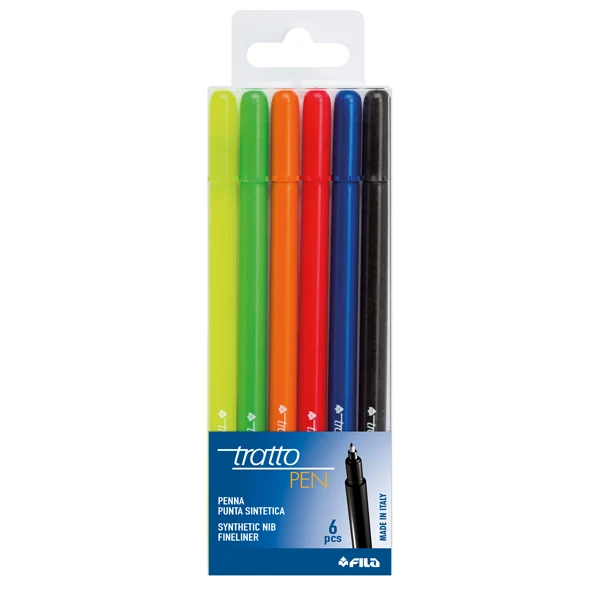 Pennarello Tratto Pen Colori Assortiti – Set da 6 o 12 Pezzi - Fila